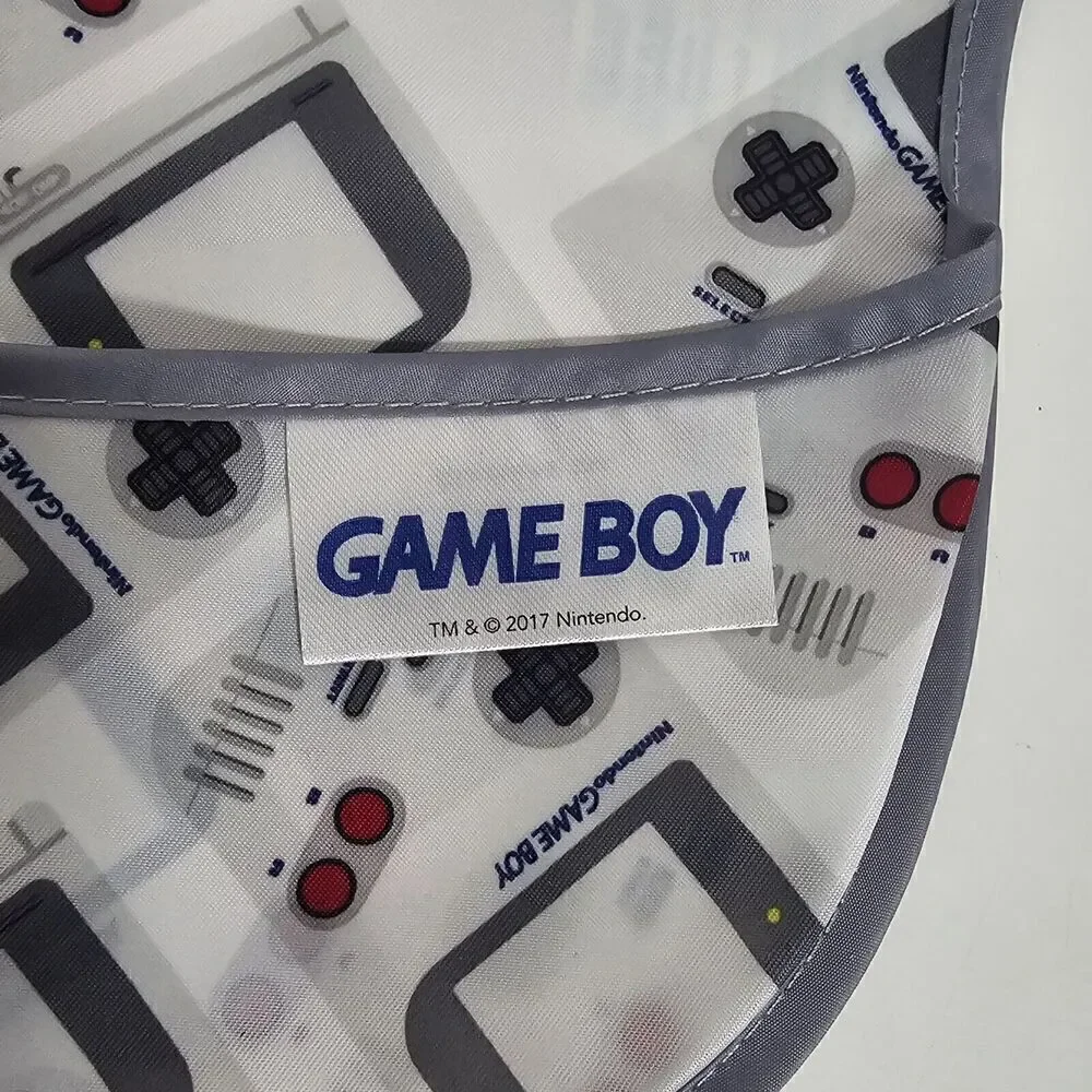 Nintendo Bumkins Baby Superbib NES Gameboy Waterproof Bibs Pack‎ Of 2 Gamer